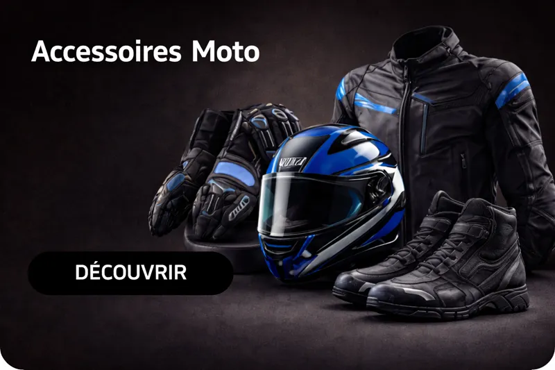 Accessoires motos et équipements du pilote